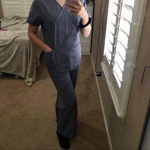 Gray Medical Scrubs XS
